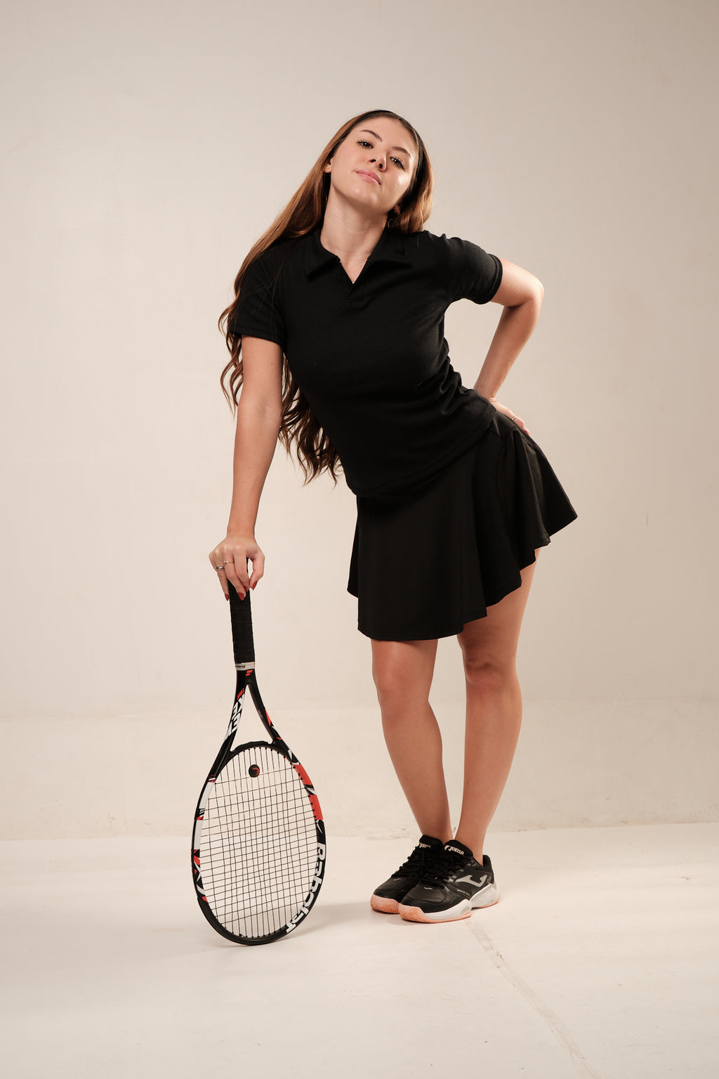 Polo Soho Mahooh — Polo Feminina em Ribana Canelada · Decote V